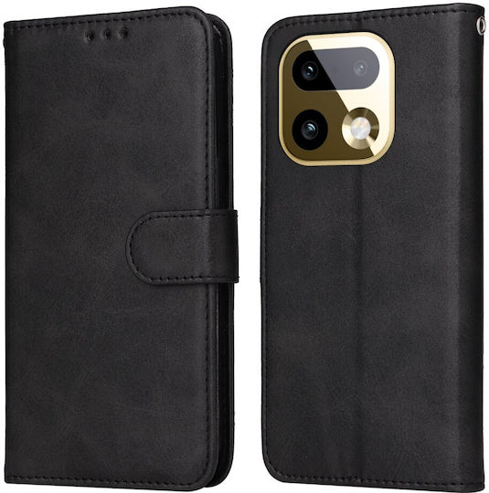 Handyhülle Realme 16 Pro+ 5g Oem Flip Brieftasche Synthetisches Leder Pu Tpu Schwarz Wallet Stand