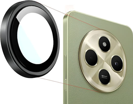 Vollklebendes Handy-Kameraschutz Rückseite Schutz Metallrahmen Materialfarbe Schwarz Für Redmi 14C / Poco C75 MC-GL-XIAO-XIAOMI-REDMI-14C