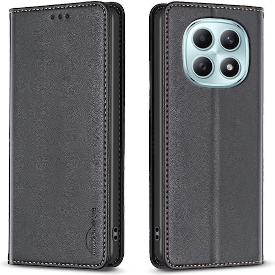 Xiaomi Poco M8 Pro 5g Redmi Note 15 Pro+ 5g Binfen Case Color Bf18 Flip Wallet Synthetic Leather Pu Tpu Black Wallet Stand