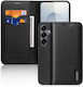 Case Samsung Galaxy S26 5g Dux Ducis Hivo Series Flip Wallet Genuine Leather Black Rfid Wallet Stand