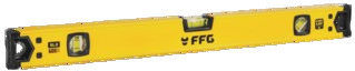 FFG 11193 Aluminum Spirit Level with 3 Level Gauges