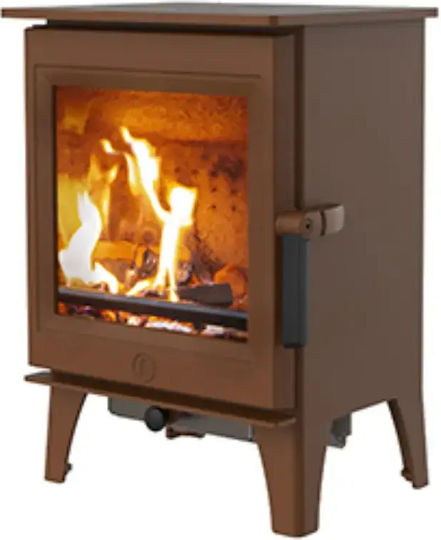 Charnwood Cranmore 3 Стоманена Дървена Печка 3.6kW Бронзова