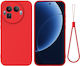 Realme Gt 8 Pro 5g Oem Silicone Back Cover Red Neck Strap Case