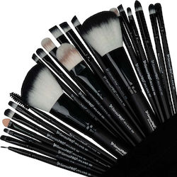 Set 22 Pensule Profesionale Pentru Machiaj Sensopro Milano Travel Toate Negre + Cadou