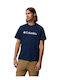 Kurzarm Herrenbluse Blau