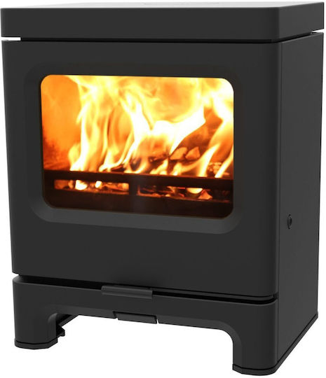 Charnwood Skye 5 - Low Stand Metallic Wood Stove 5kW Black