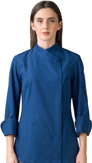 The Uniform Company Kochjacken Weiblich Blau mit 3/4 Ärmel Thai