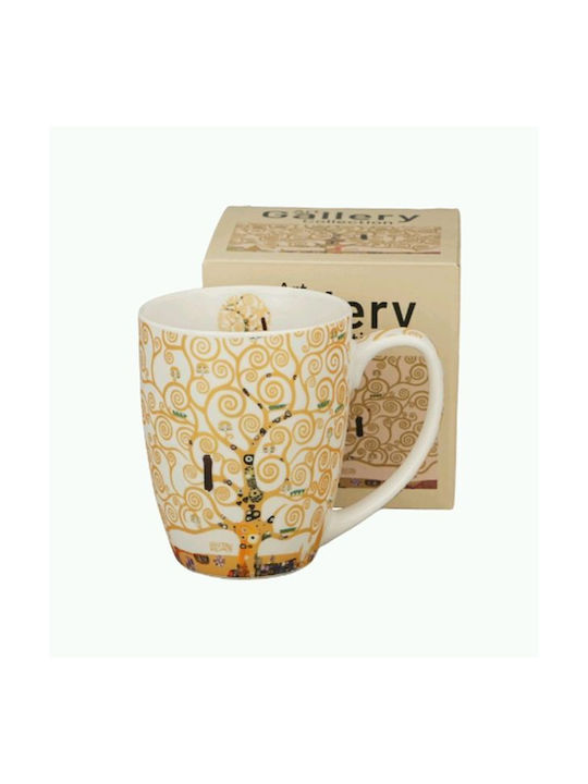 Mug 360ml Box Duo Klimt Tree Life Ecru