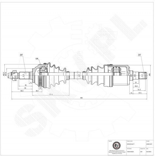 Ημιαξόνιο Land Rover Freelander I Εμπρός Δεξιά Tdb104020