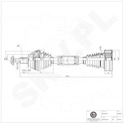 Hälfte Achse Audi A3 Seat Altea Leon Toledo Skoda Octavia Hervorragend Yeti Vw Einkaufswagen Golf Jetta Passat Vorne Rechts 1k0407272cc