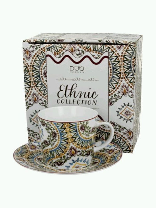 Cup 250ml Saucer Box Duo Ethnic Collection Estrella