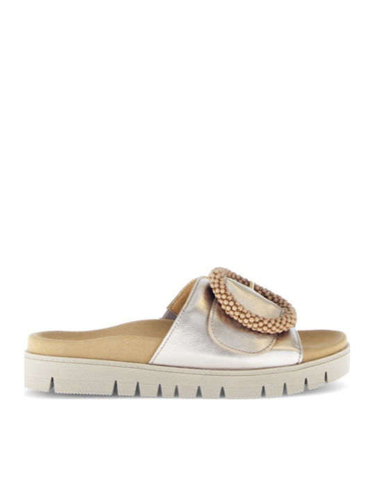 Gabor Leather Women's Anatomic Beige Sandals