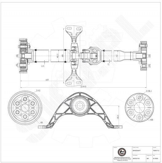 Drive Shaft for Audi Q3 and Volkswagen Tiguan 5N7521101