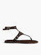 Flatforms Schwarze Damen Sandalen