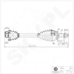 SKV Ημιαξόνιο για Fiat Bravo Lancia Delta