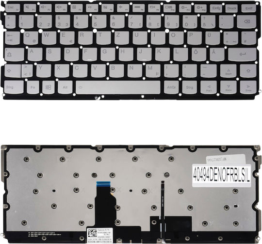 German Laptop Keyboard Lenovo Yoga 900s-12isk 80ml Yoga 900s-12c Ideapad Air 12 Yoga 4s 900s 5cb0k93868 De Without Frame Backlit Silver Cod.40494denofrblsil