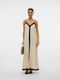 Summer Maxi Slip Dress Birchblack Beige