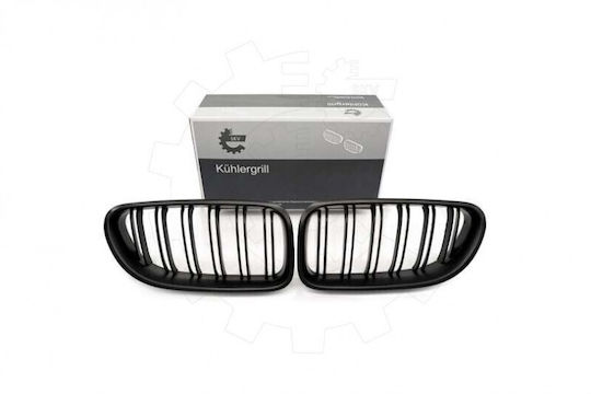 Mască Radiator BMW 6 F06/F12 Set Stânga Sau Dreapta Dublă Bandă Negru Mat 51712297592