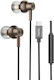 Tuniq In-ear Handsfree Earphones with USB-C Plug Brown