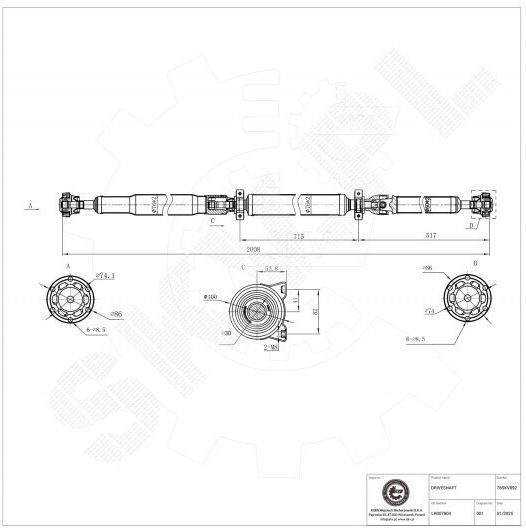 Arbore De Transmisie Pentru Land Rover Freelander Ii Lr007804