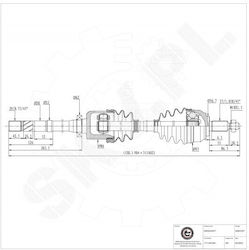Ημιαξόνιο Renault Laguna Iii Εμπρός Δεξιά 7711497204