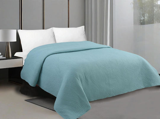 Linea Home Peak Super Double Petrol Blue Coverlet 220x240cm
