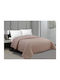 Linea Home Peak Κουβερλί Υπέρδιπλο Καφέ 220x240cm