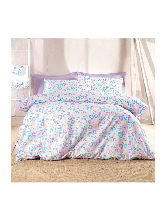 Rythmos Candy Σετ Κουβερλί Υπέρδιπλο Βαμβακερό Candy 220x240cm 3τμχ