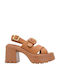 Leather Tabac Brown Sandals