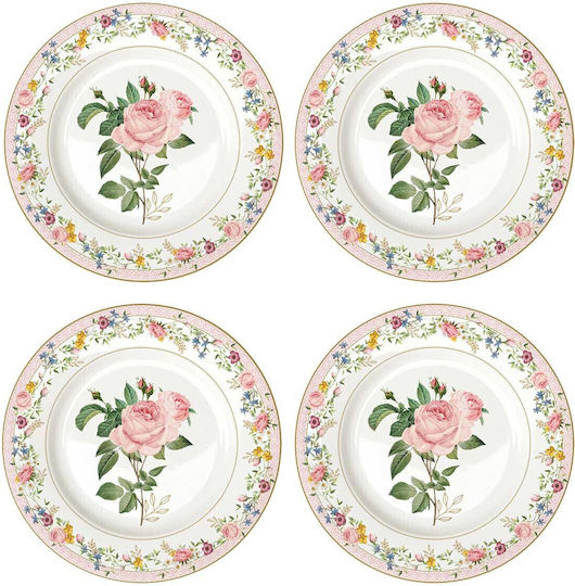 Set 4 Bucăți Plăci Deșert Porțelan 19 Cm Chant Des Roses Easy Life Set 4 Bucăți Plăci Deșert Porțelan 19 Cm Chant Des Roses Easy Life