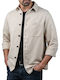 Μακρυμάνικo Overshirt Μπεζ