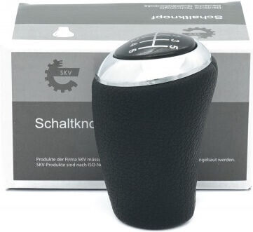 Mazda 3 5 6 CX-7 MX-5 III Ne5546030b 6b Schwarzer Chrom Leder Auto Schaltknopf