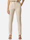 Pantaloni Dama Tesatura Crem