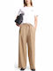 Women's Fabric Trousers Brown