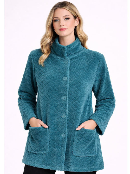 Nina Club Winter Women's Robe Turquoise