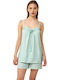 Vamp Summer Cotton Babydoll Turquoise