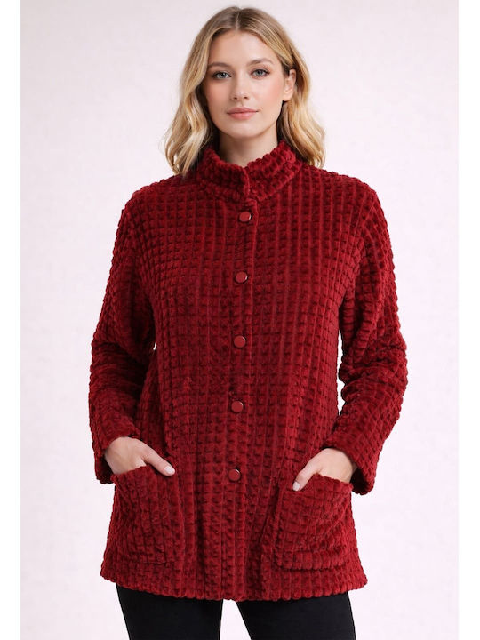 Nina Club Winter Women's Robe Burgundy