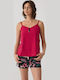Minerva Summer Women's Pyjama Set Cotton Floral