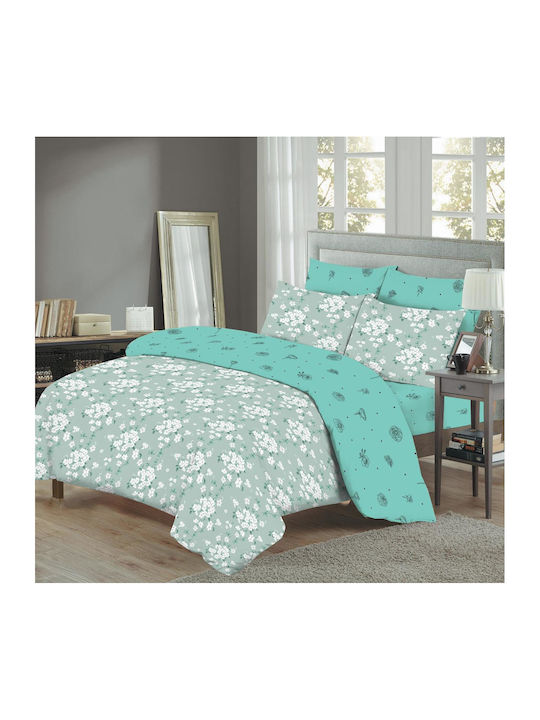 Marwa 26001 Set Of Double Bed Sheets With Rubbe...