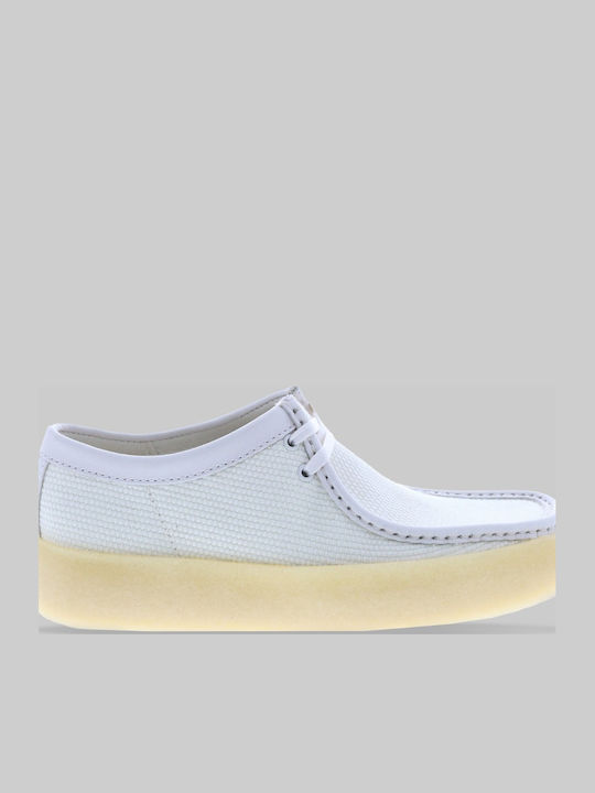 Clarks Wallabee Herren Mokassins in Weißer Farbe