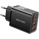 Vention Wireless GaN Charger With 2 USB-A Output Ports And 2 USB-C Output Ports 30W Power Delivery Black