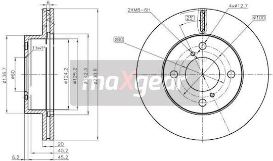 Диск Спирачки Suzuki Преден Високо 1.0 09 Adk84332