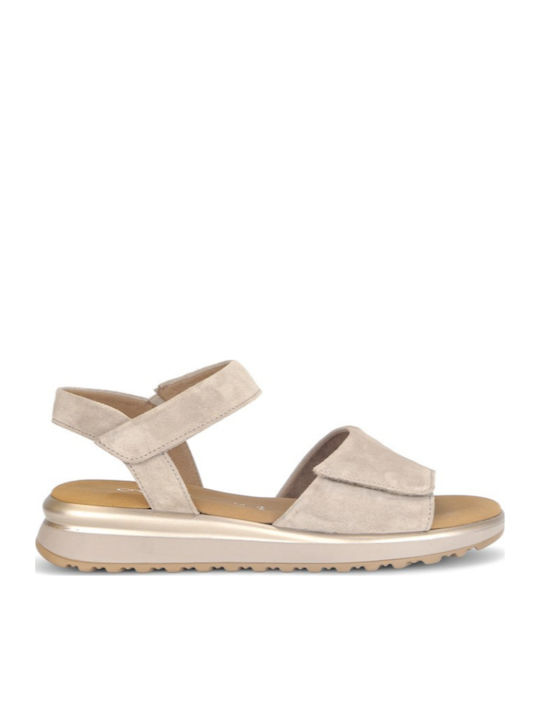 Gabor Leather Women's Anatomic Beige Sandals
