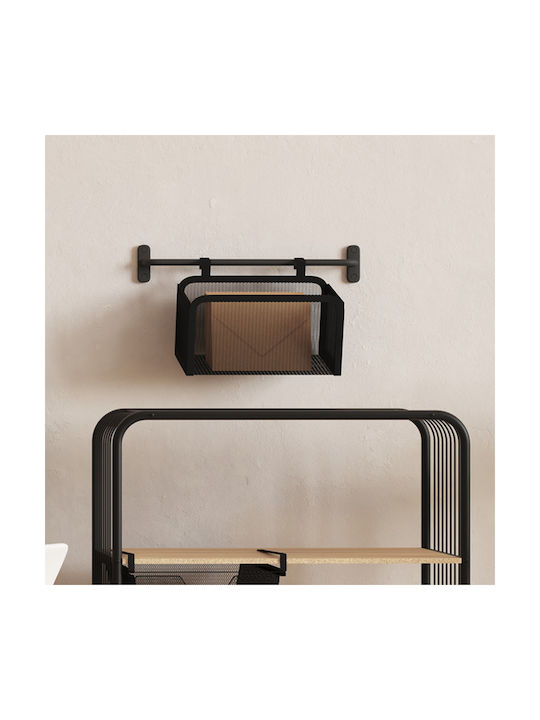 5Five Raft Suspendat Metalic 25.3x14x16.5 cm Negru