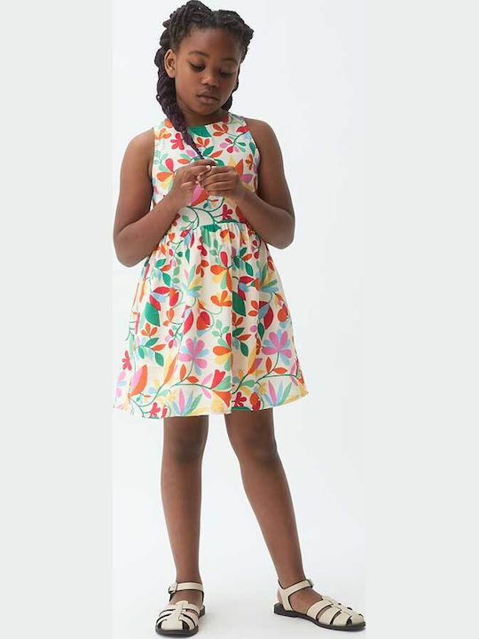 Rochie Fetiță Floral Ecru