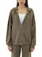 Damen Sweatshirt mit Kapuze Beige