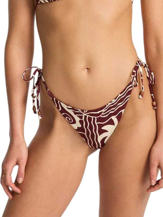 Sol Bikini Slip mit Schnürung Rote