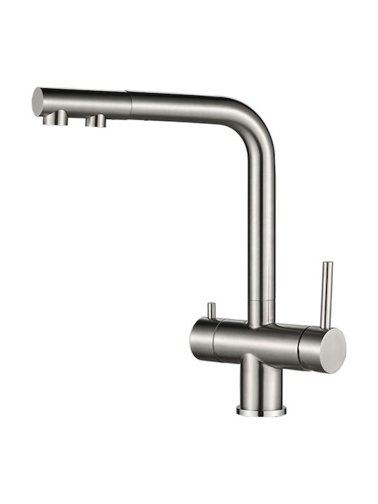 Osmofilter Kitchen Tap Osmofilter Ro5105 Matte Back Stainless Steel C-shaped