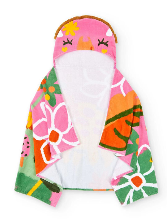 Tuc Tuc Baby Poncho Bathrobe Hooded Pink