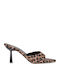 Leather Mules with High Heel